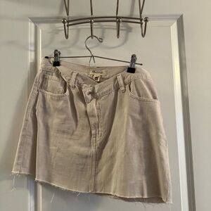 Madewell Denim Crossover-Waist Mini Skirt